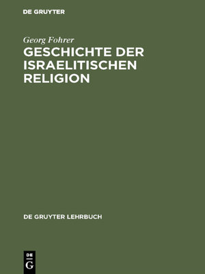 cover image of Geschichte der israelitischen Religion